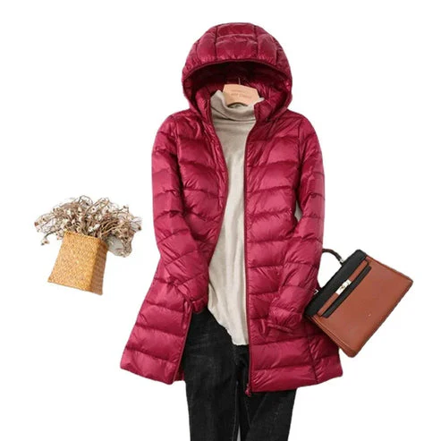Heidi-Mode | Leichtgewicht Pufferjacke Langärmlige Gesteppte Jacke mit Abnehmbarem Kapuze - Image 7