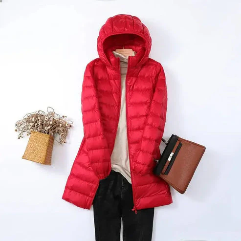 Heidi-Mode | Leichtgewicht Pufferjacke Langärmlige Gesteppte Jacke mit Abnehmbarem Kapuze - Image 9