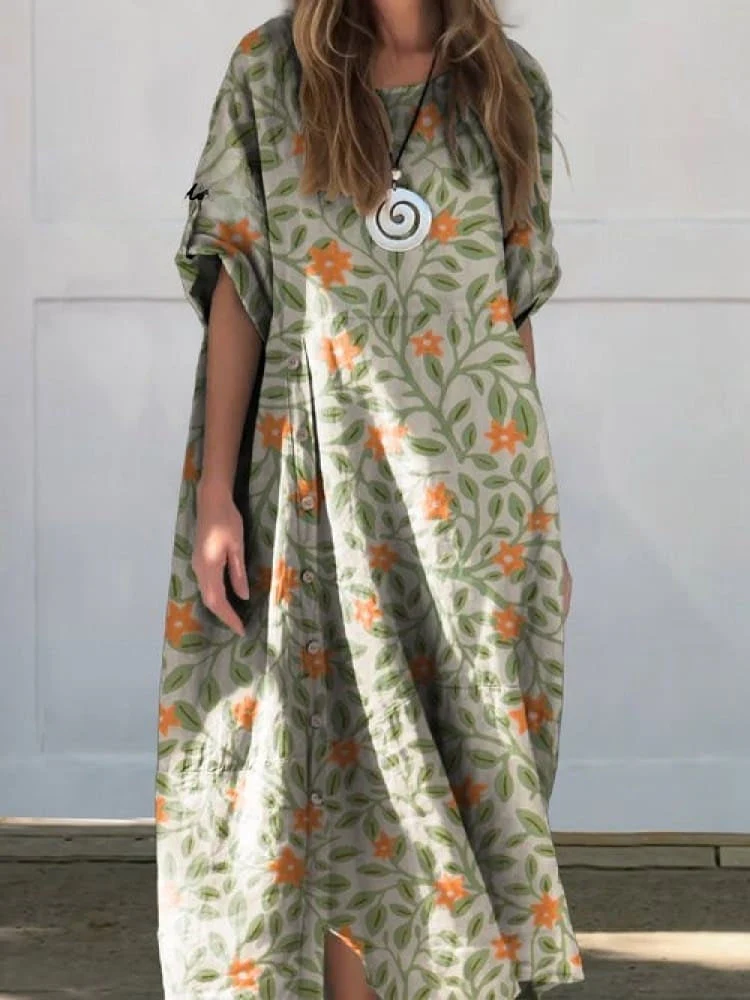 Heidi-Mode | Leinen Baumwolle Kleid - Image 10