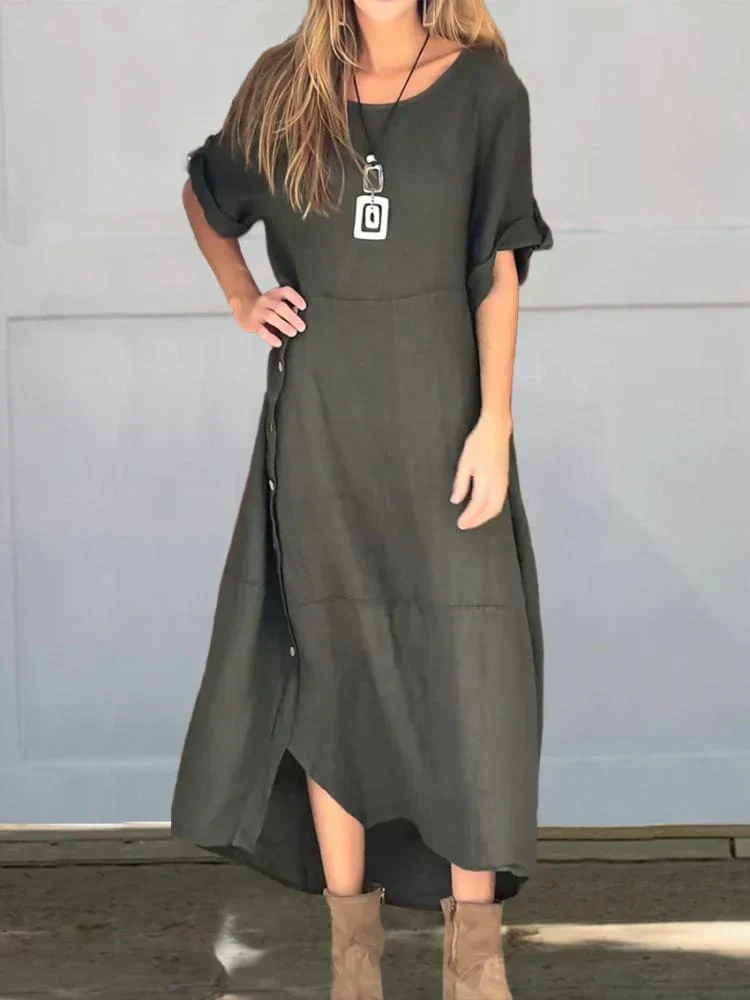 Heidi-Mode | Leinen Baumwolle Kleid - Image 7