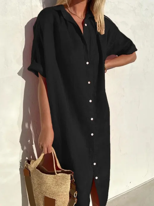 Heidi-Mode | Leinen Hemdkleid