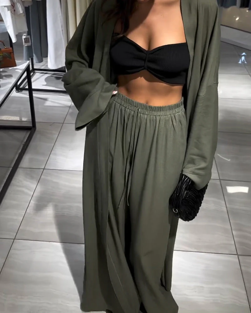 Heidi-Mode | Leinen Kimono und Hosen Satz - Image 2