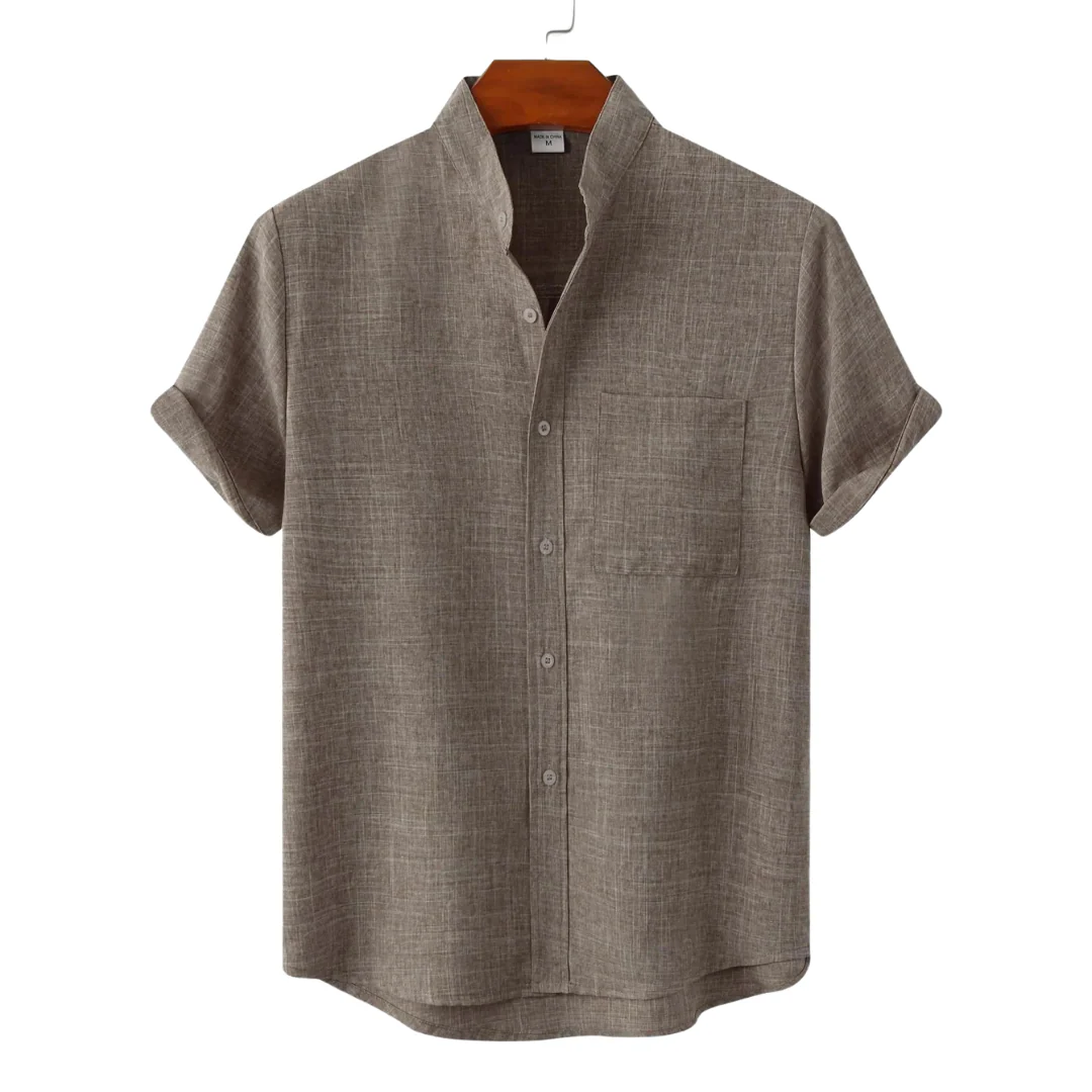 Heidi-Mode | Leinen T-Shirt - Boho - Einfarbig Schmale Passform - Image 4
