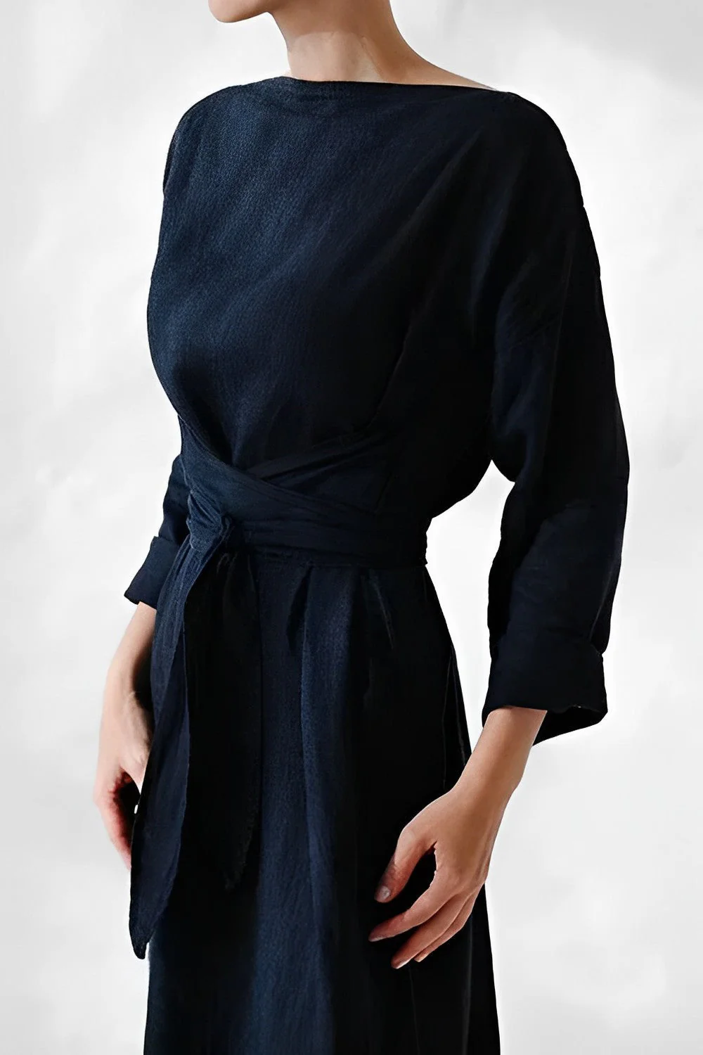 Heidi-Mode | Leinen Wickel Maxikleid - Image 5
