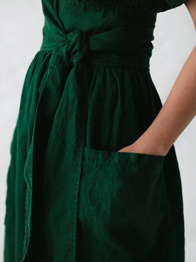Heidi-Mode | Leinen Wickelkleid - Image 6