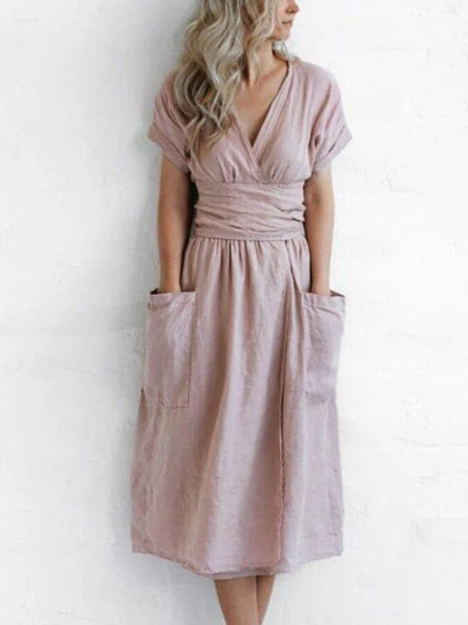 Heidi-Mode | Leinen Wickelkleid - Image 8