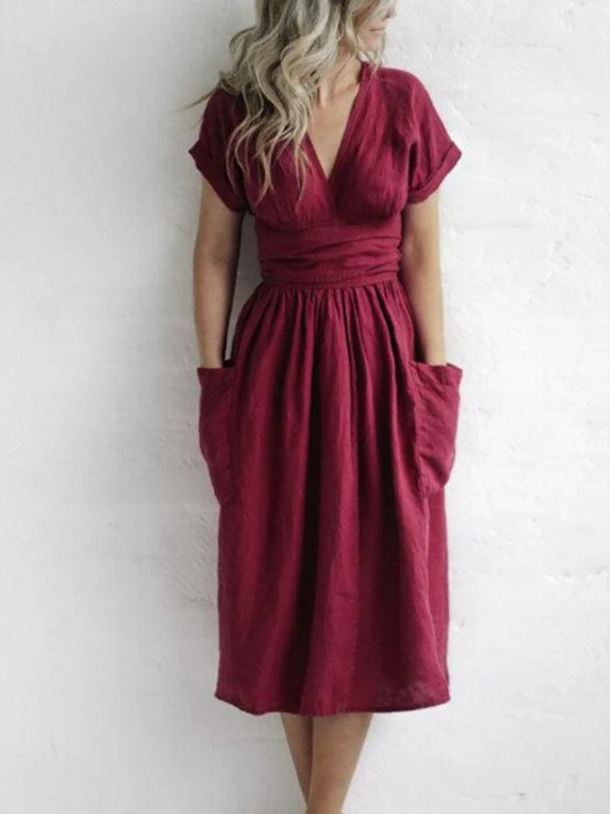 Heidi-Mode | Leinen Wickelkleid - Image 9