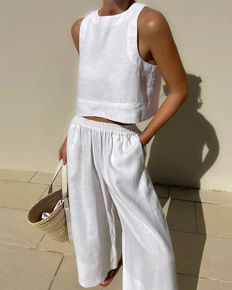 Heidi-Mode | Leinen Zweiteiliges Sommerset Damen - Image 2