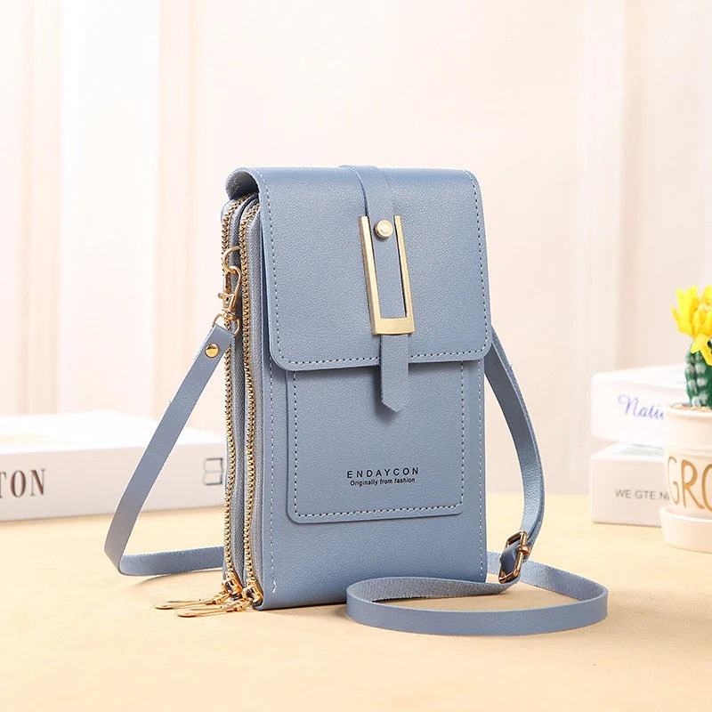 Heidi-Mode | Leder Smartphone Clutch Damen Handtasche mit Touchscreen-Fenster - Image 20