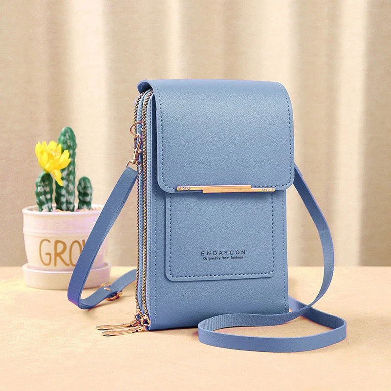 Heidi-Mode | Leder Smartphone Clutch Damen Handtasche mit Touchscreen-Fenster - Image 7
