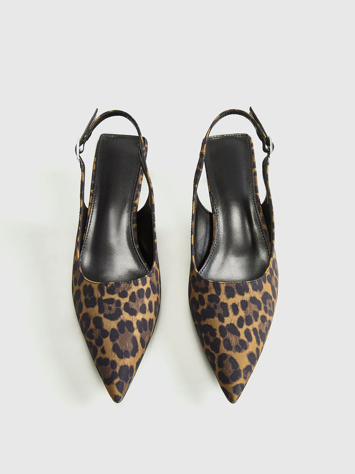 Heidi-Mode | Leopard Kitten Slingback Pumps - Image 2