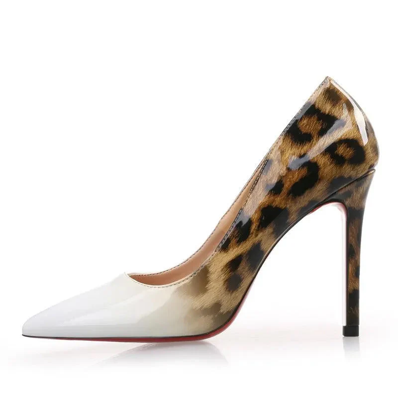Heidi-Mode | Leopard Print Lace High Heels For Women - Image 2