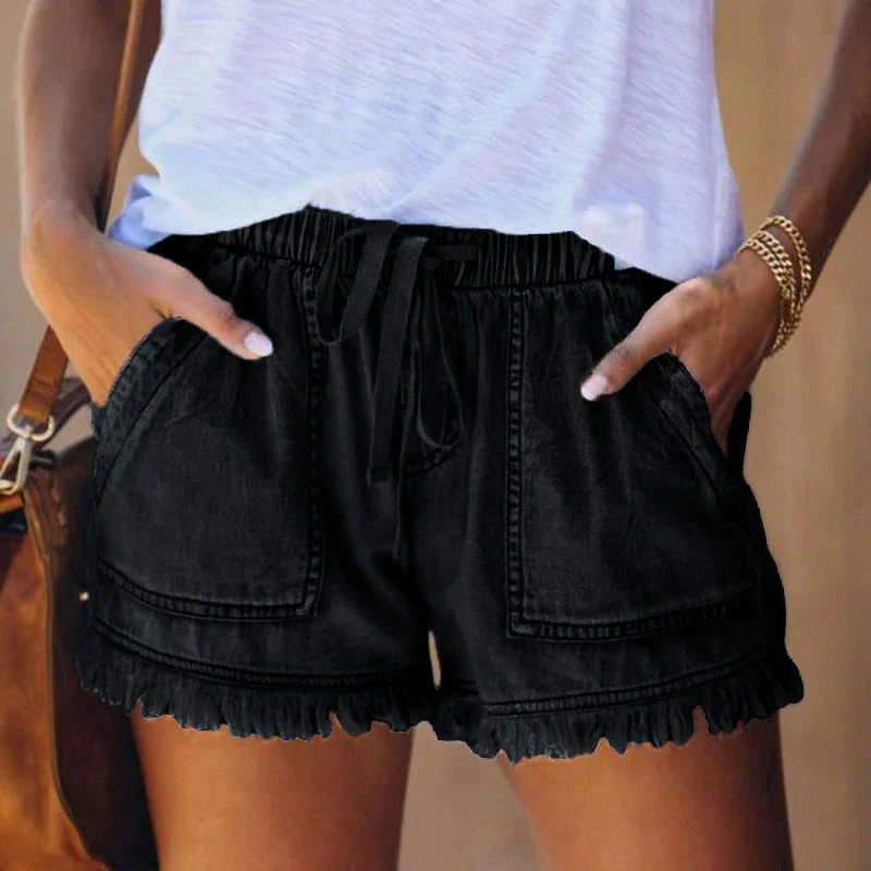 Heidi-Mode | High-Waisted Denim Shorts - Image 3