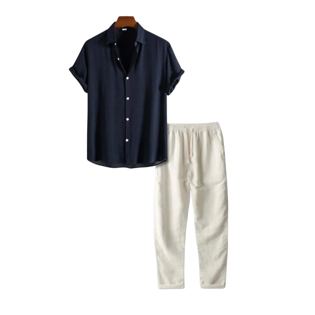 Heidi-Mode | Linen Outfit Set - Lässige - Florenz Bei Nacht - Image 4