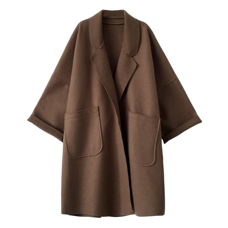 Heidi-Mode | Eleganter Lockerer Woll Trenchcoat Für - Image 5