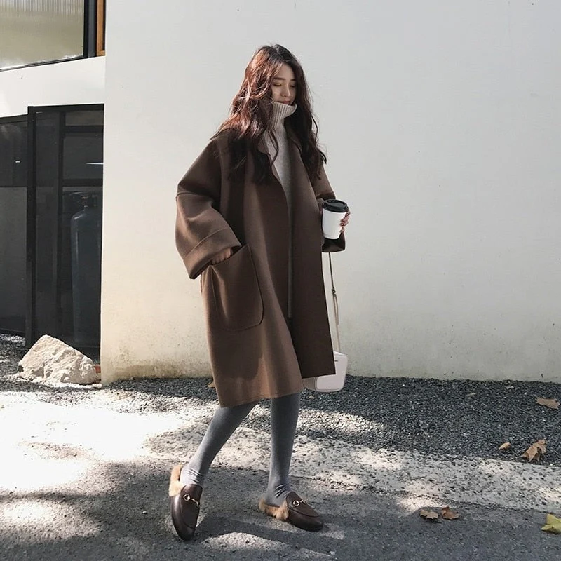 Heidi-Mode | Eleganter Lockerer Woll Trenchcoat Für - Image 8