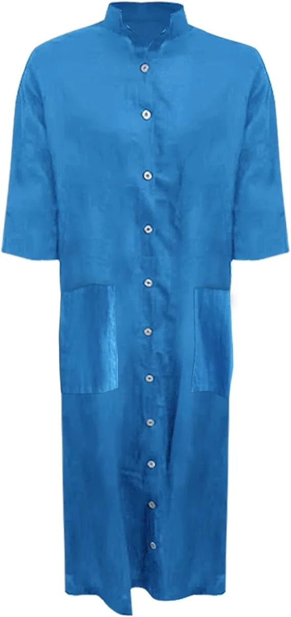 Heidi-Mode | Lockeres Langes Kleid mit Langen Ärmeln und Seitentaschen Kleid - Image 2