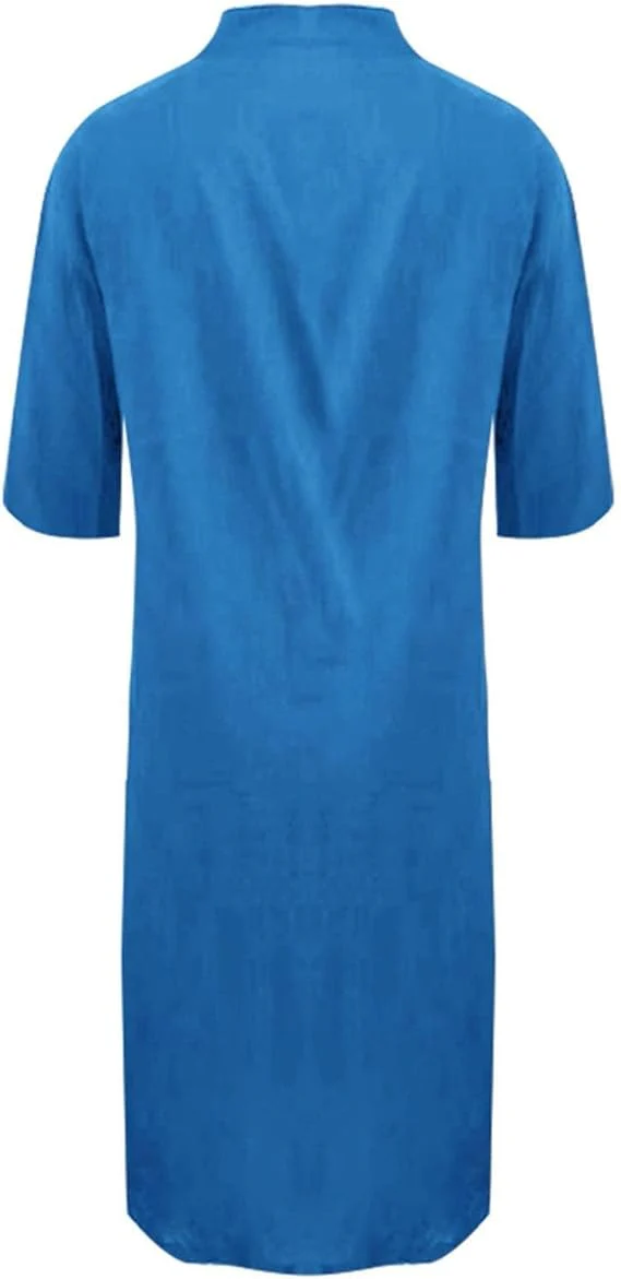 Heidi-Mode | Lockeres Langes Kleid mit Langen Ärmeln und Seitentaschen Kleid - Image 3