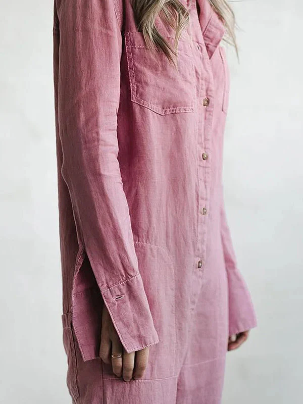 Heidi-Mode | Loose Fit Button Up Langärmeliger Heidi-Mode | Damenbekleidung - Image 4