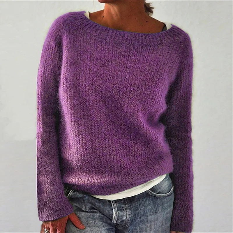 Heidi-Mode | Loser Strickboot Hals Pullover - Image 3