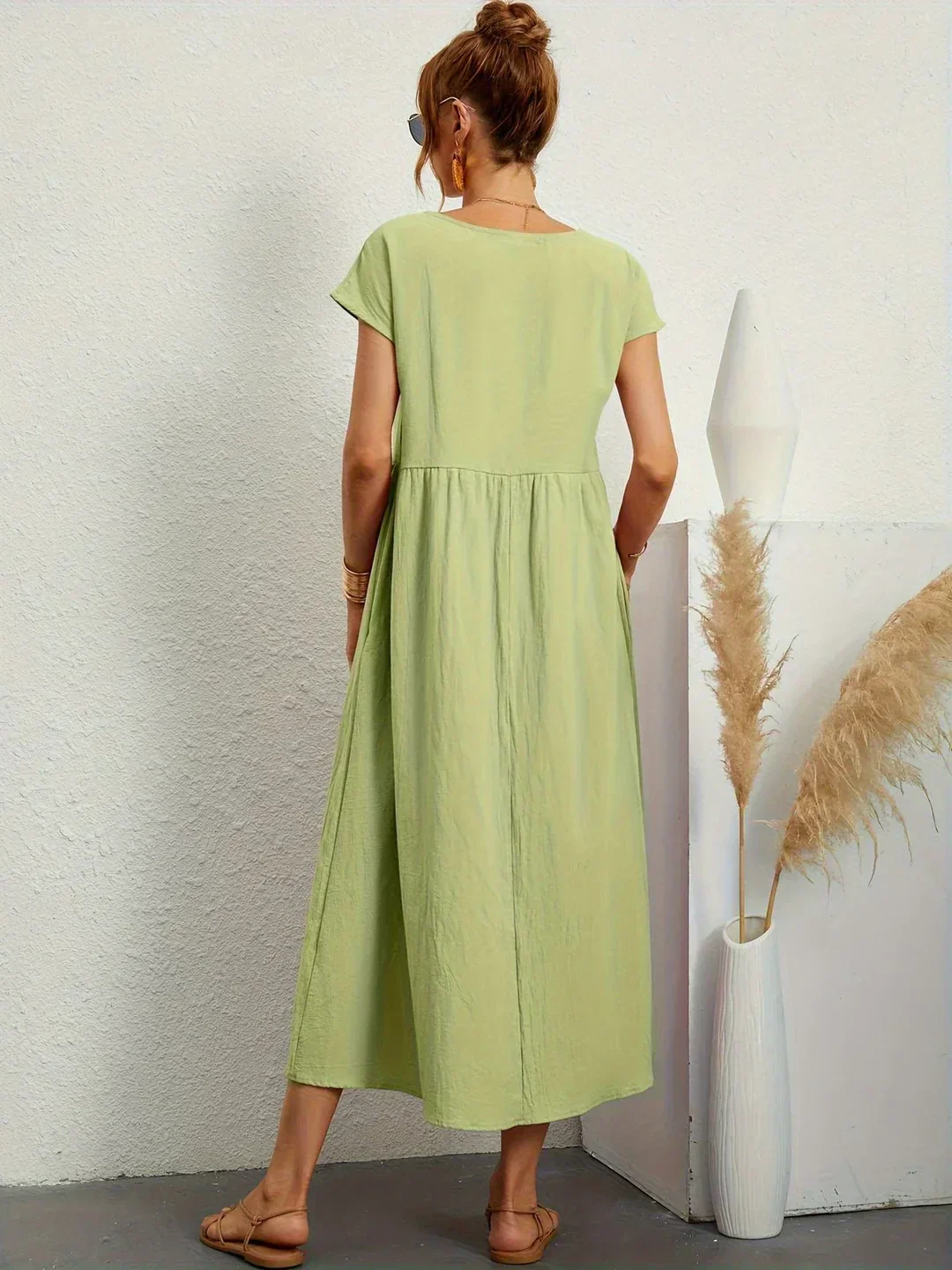 Heidi-Mode | Casual Elegant Baumwolle und Leinenkleid - Image 14