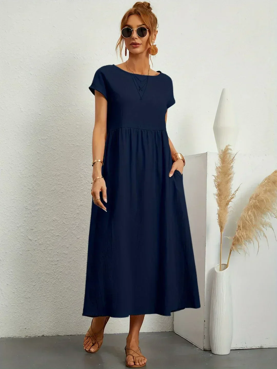 Heidi-Mode | Casual Elegant Baumwolle und Leinenkleid - Image 23