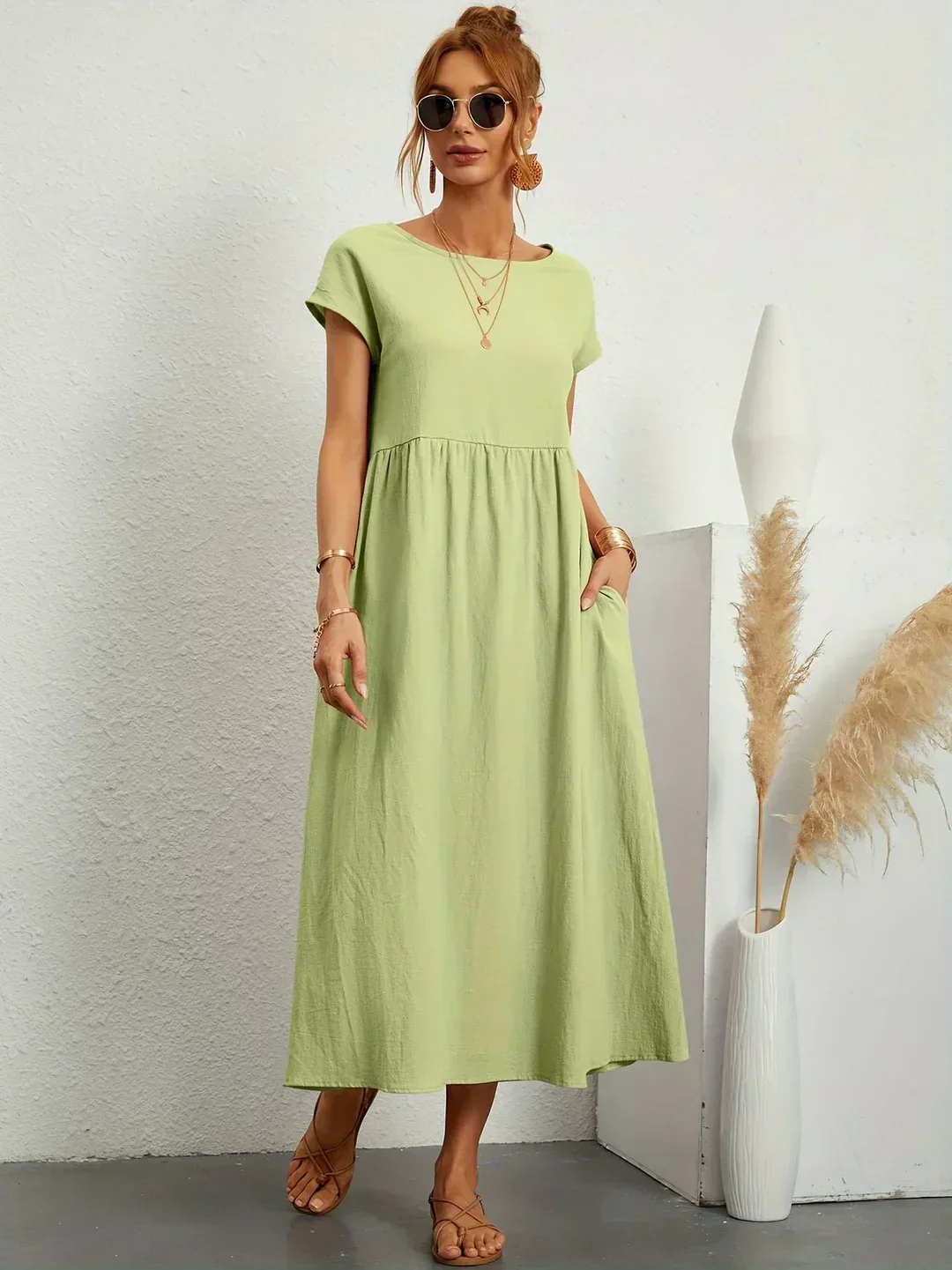 Heidi-Mode | Casual Elegant Baumwolle und Leinenkleid - Image 26