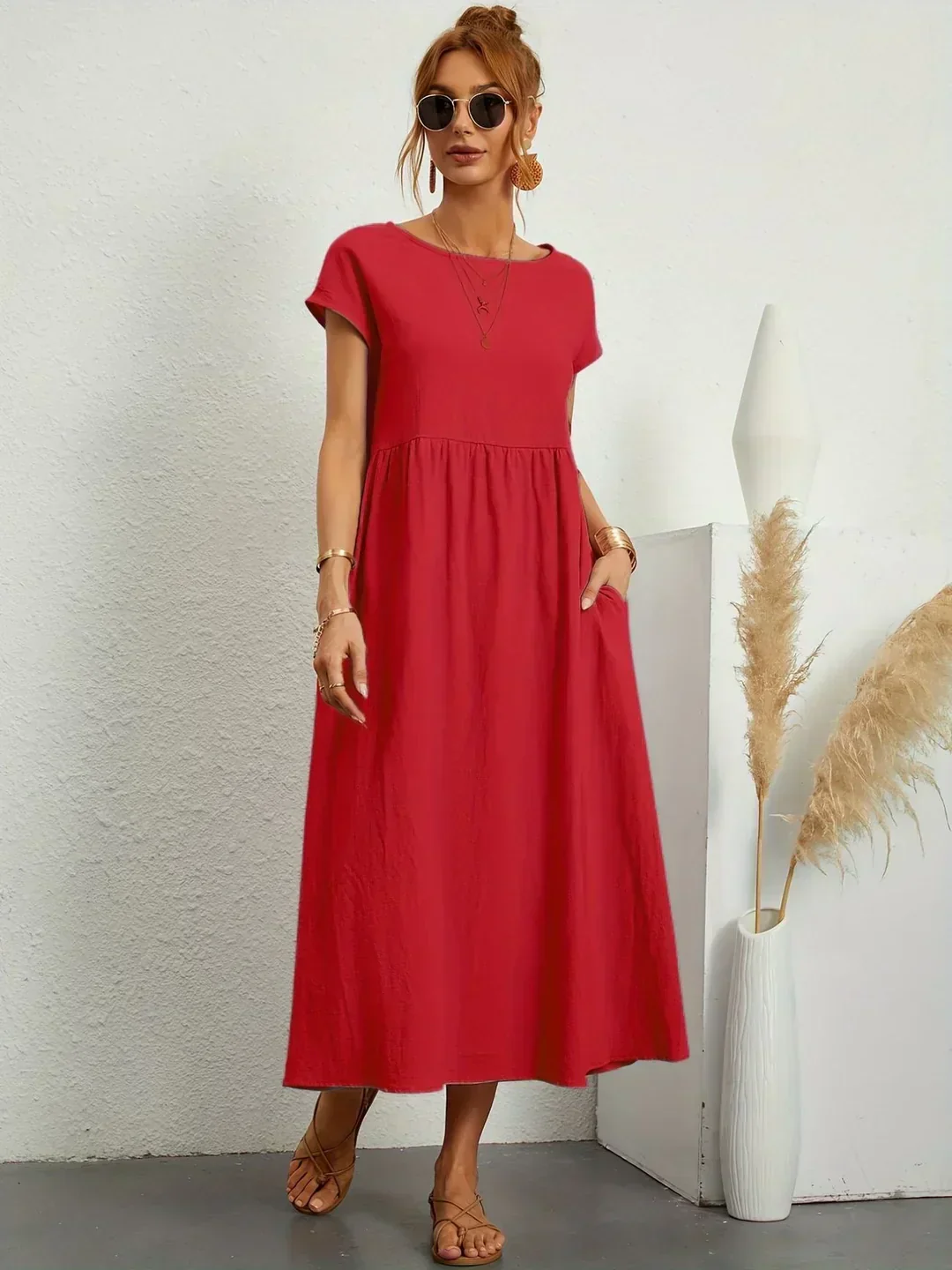 Heidi-Mode | Casual Elegant Baumwolle und Leinenkleid - Image 29