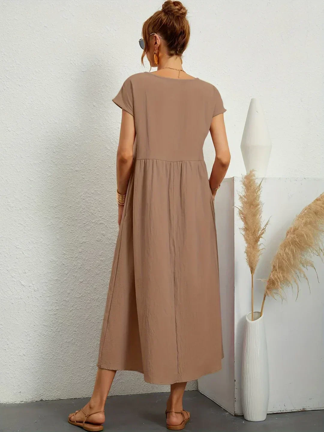 Heidi-Mode | Casual Elegant Baumwolle und Leinenkleid - Image 8