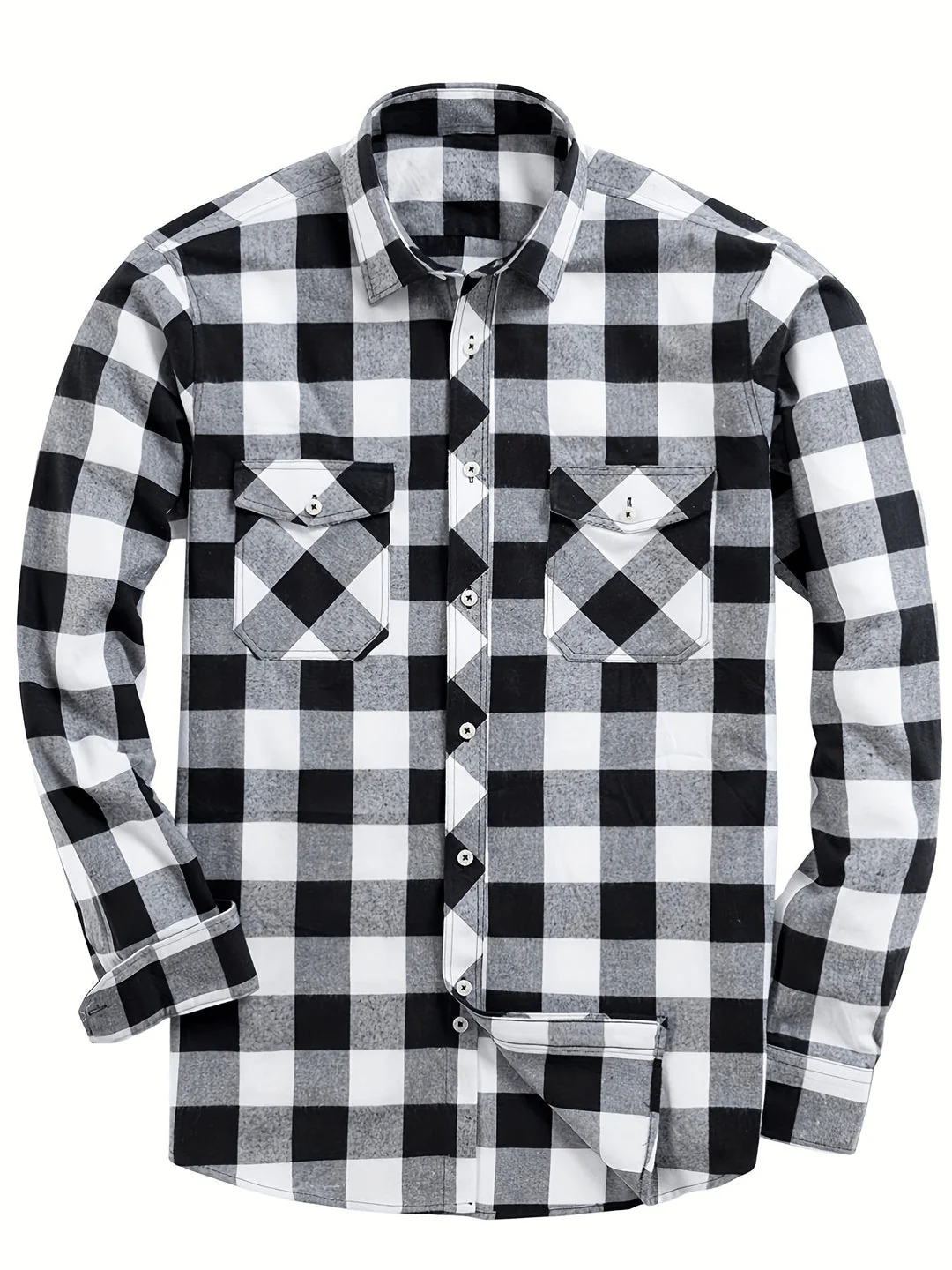 Heidi-Mode | Lässig Herren Bluse Hemd Lumberjack Print Shirt - Image 3