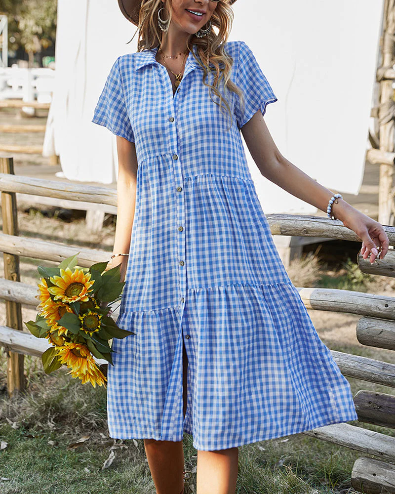 Heidi-Mode | Lässiges Kariertes Hemdkleid - Image 11