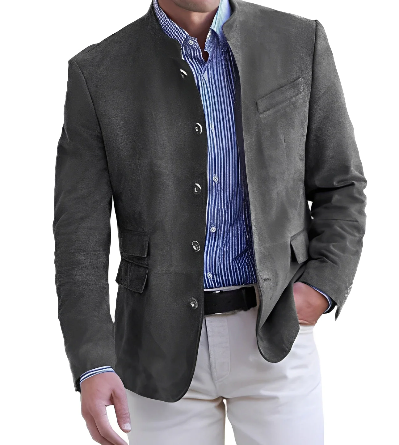 Heidi-Mode | Legere Button-Down Jacke für Männer - Image 5