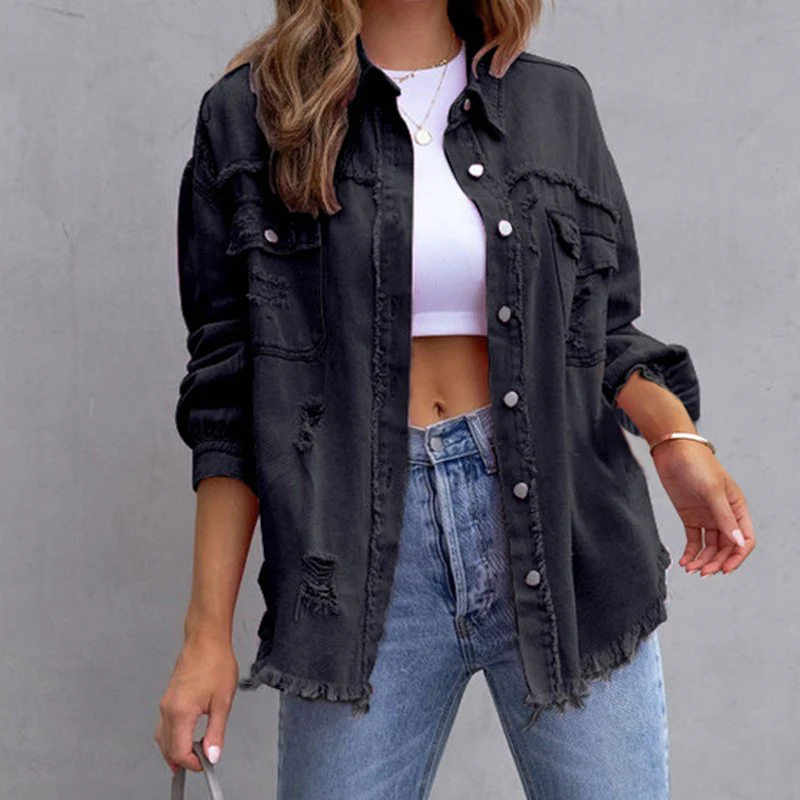 Heidi-Mode | Lässige Damen Denimjacke mit Langen Ärmeln - Image 2