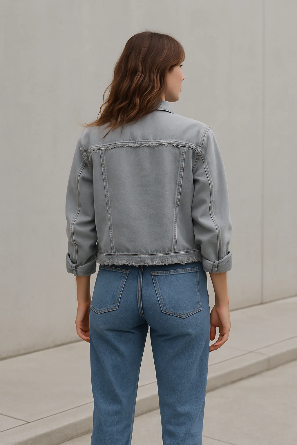 Heidi-Mode | Lässige Damen Denimjacke mit Langen Ärmeln - Image 3
