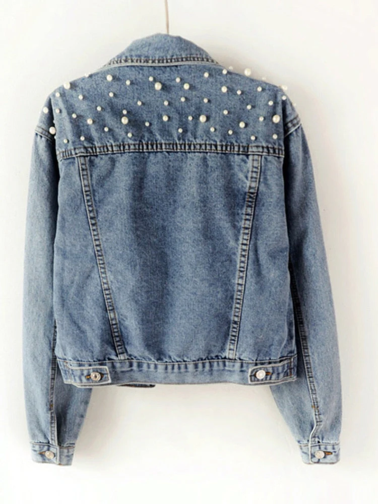 Heidi-Mode | Lässige Jeansjacke mit Perlen