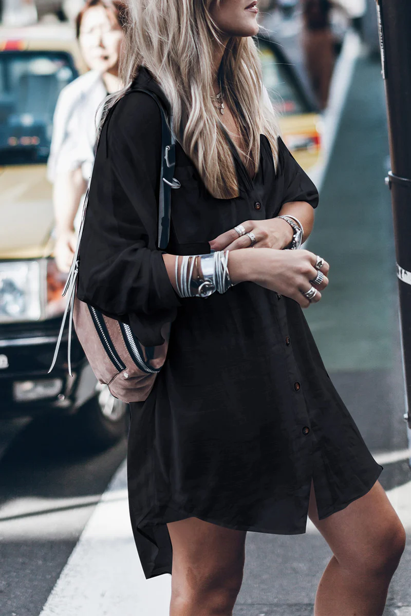 Heidi-Mode | Lässiger Street Solid Knot Split Badeanzug Überwurf - Image 8