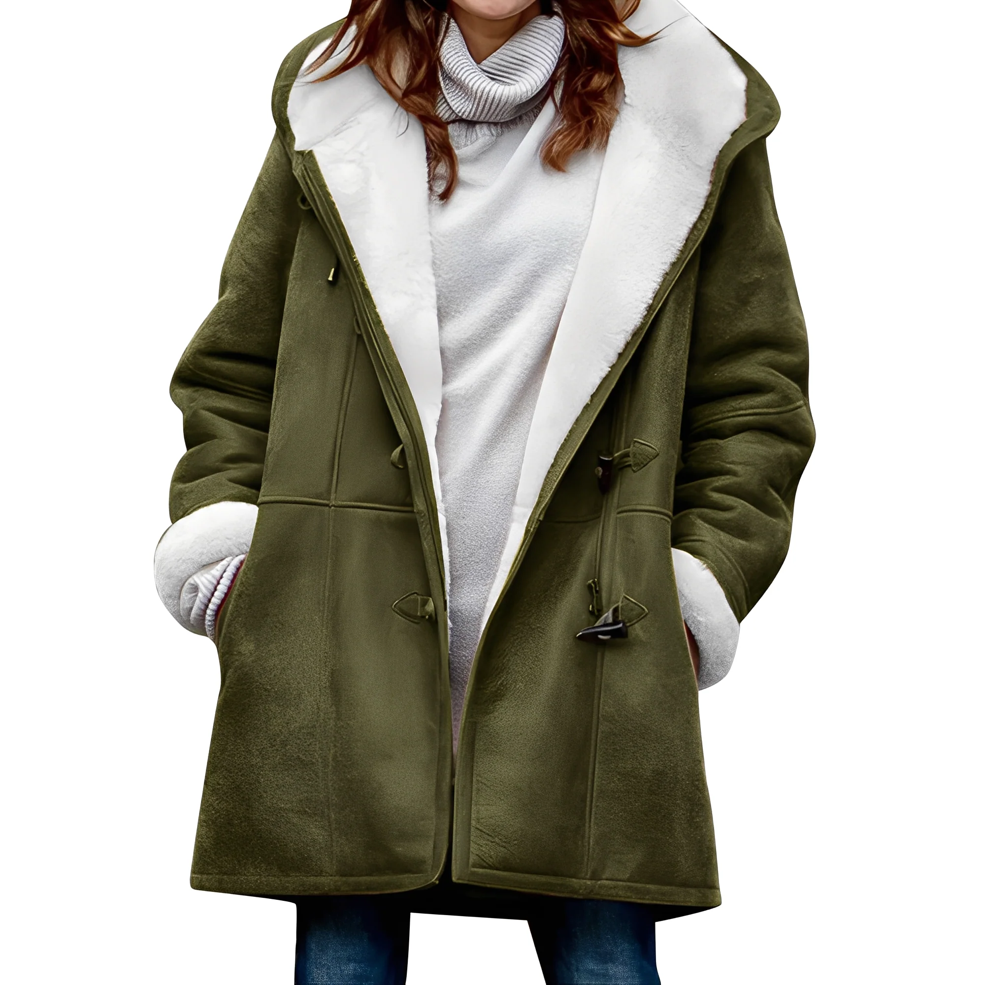 Heidi-Mode | Lässiger Duffle-Mantel mit Kapuze für Frauen - Image 5