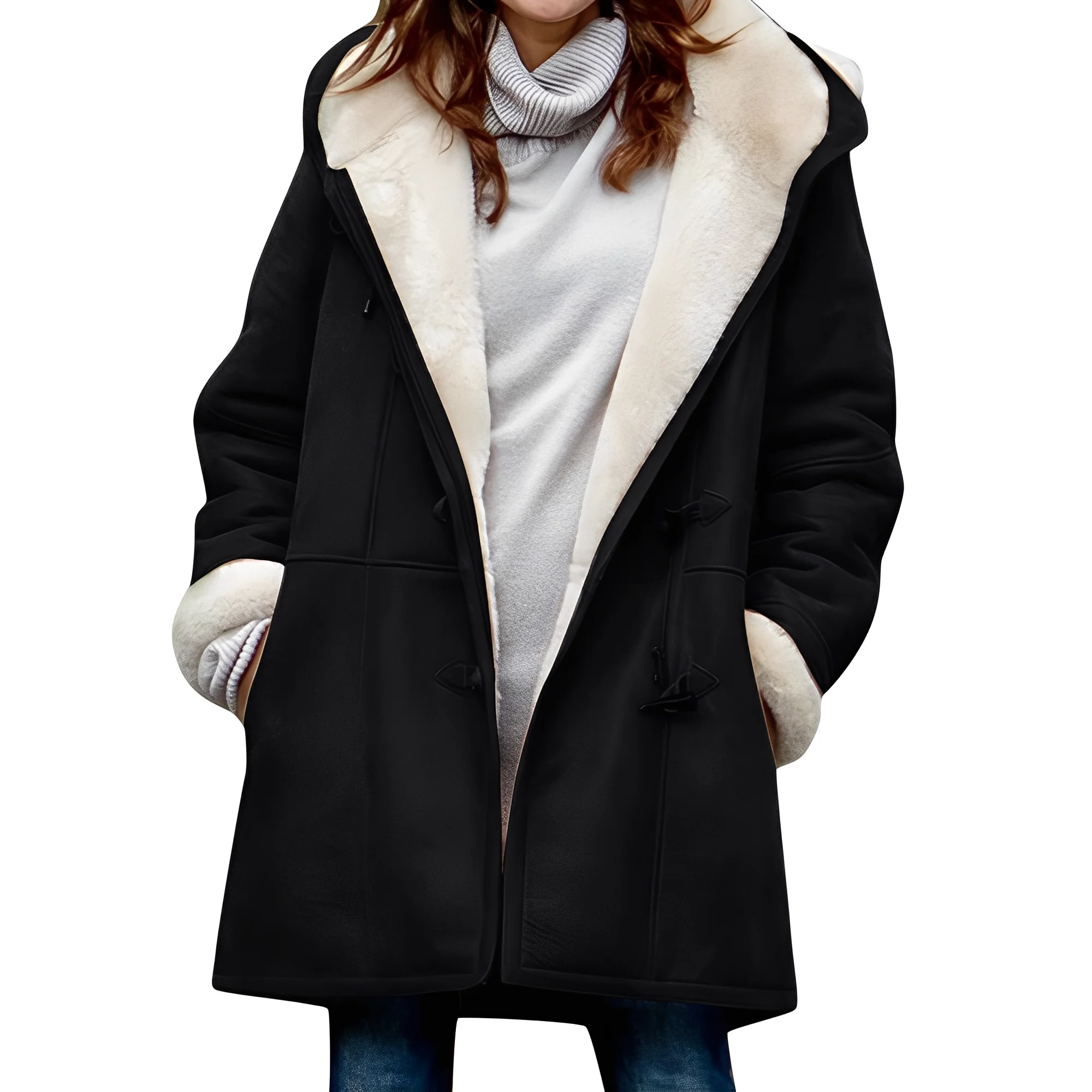 Heidi-Mode | Lässiger Duffle-Mantel mit Kapuze für Frauen - Image 6