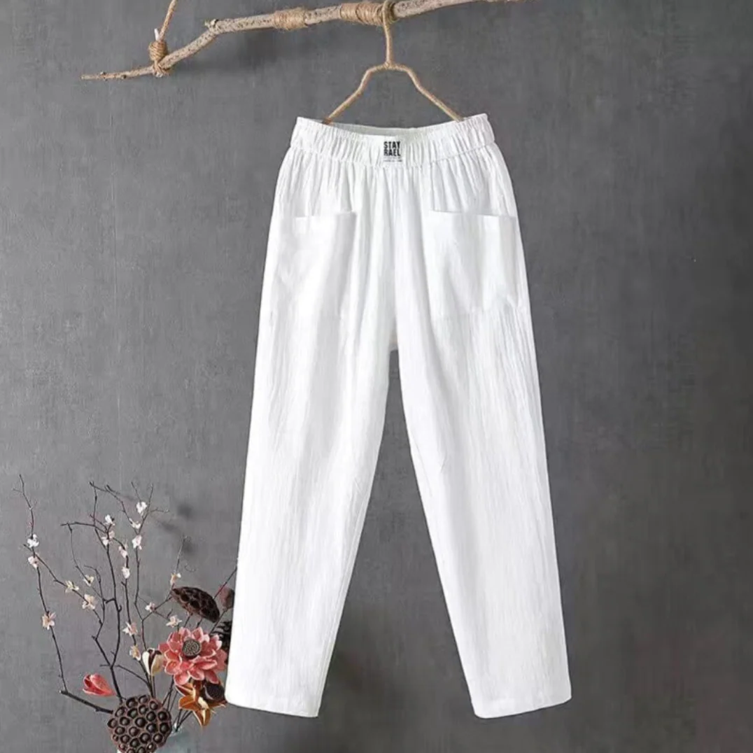 Heidi-Mode | Luftige Leinenhosen mit Elastischem Bund für Damen - Image 3