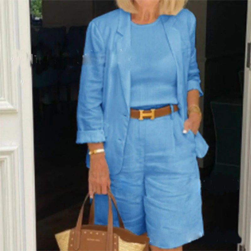 Heidi-Mode | Luftiges Satz Aus Geblümter Jacke & Shorts - Image 14