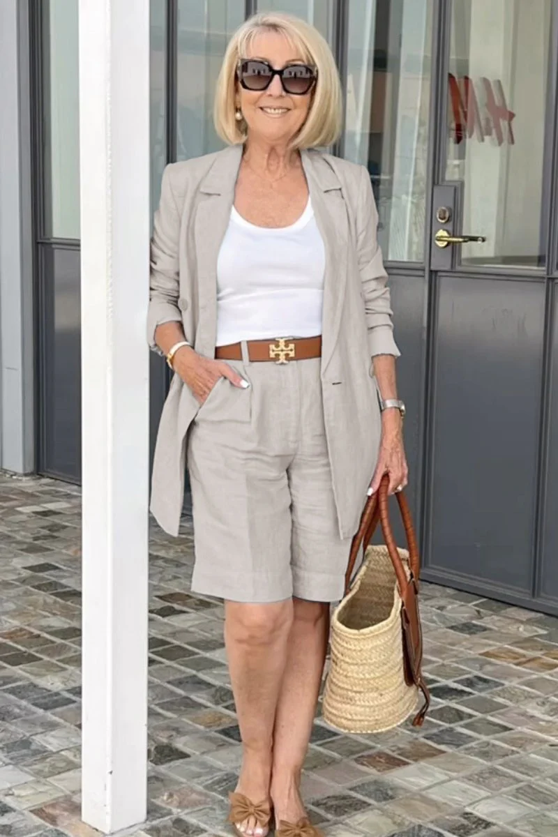 Heidi-Mode | Luftiges Satz Aus Geblümter Jacke & Shorts - Image 8