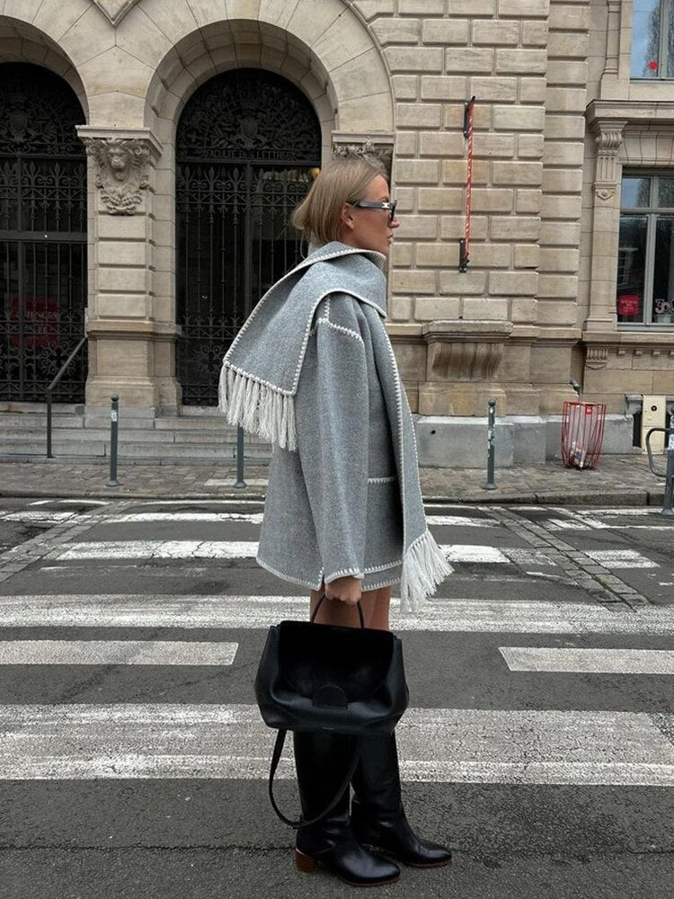 Heidi-Mode | Luxe Jacke mit Schal