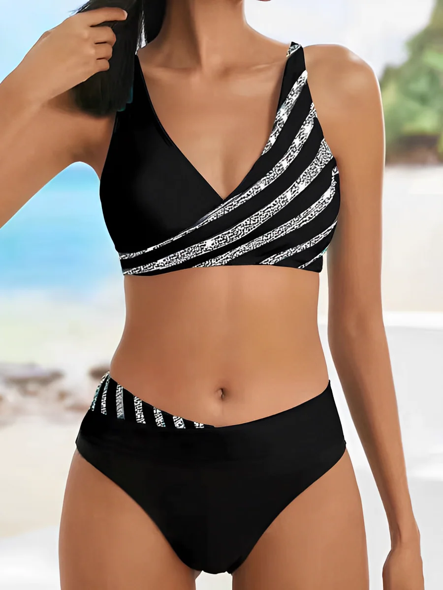 Heidi-Mode | Luxuriöser Gestreifter Sommerbikini - Image 3