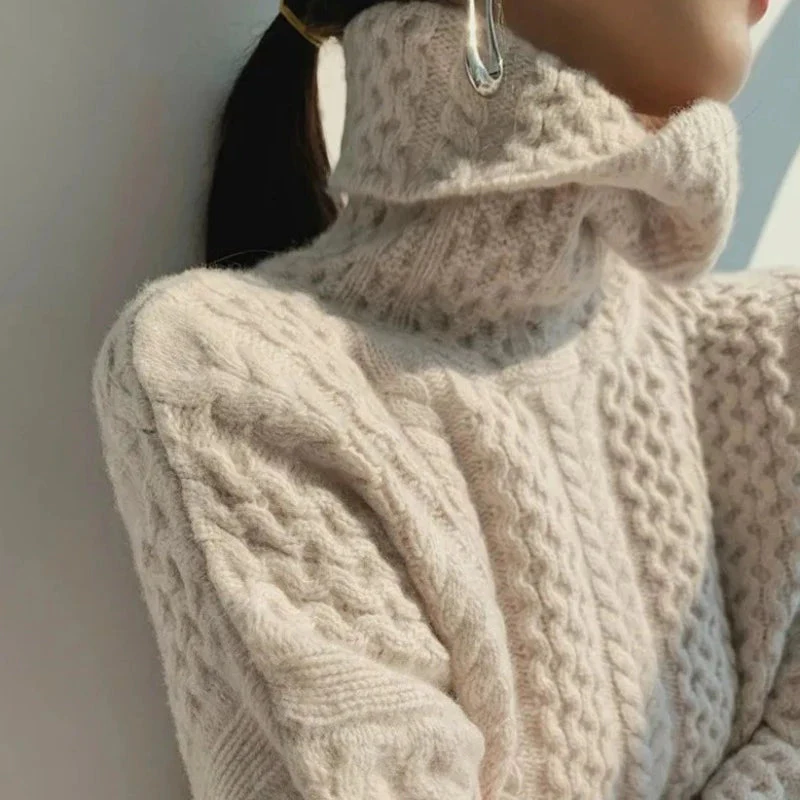 Heidi-Mode | Luxuriöser Kaschmir-Rollkragenpullover mit Karomuster - Image 6