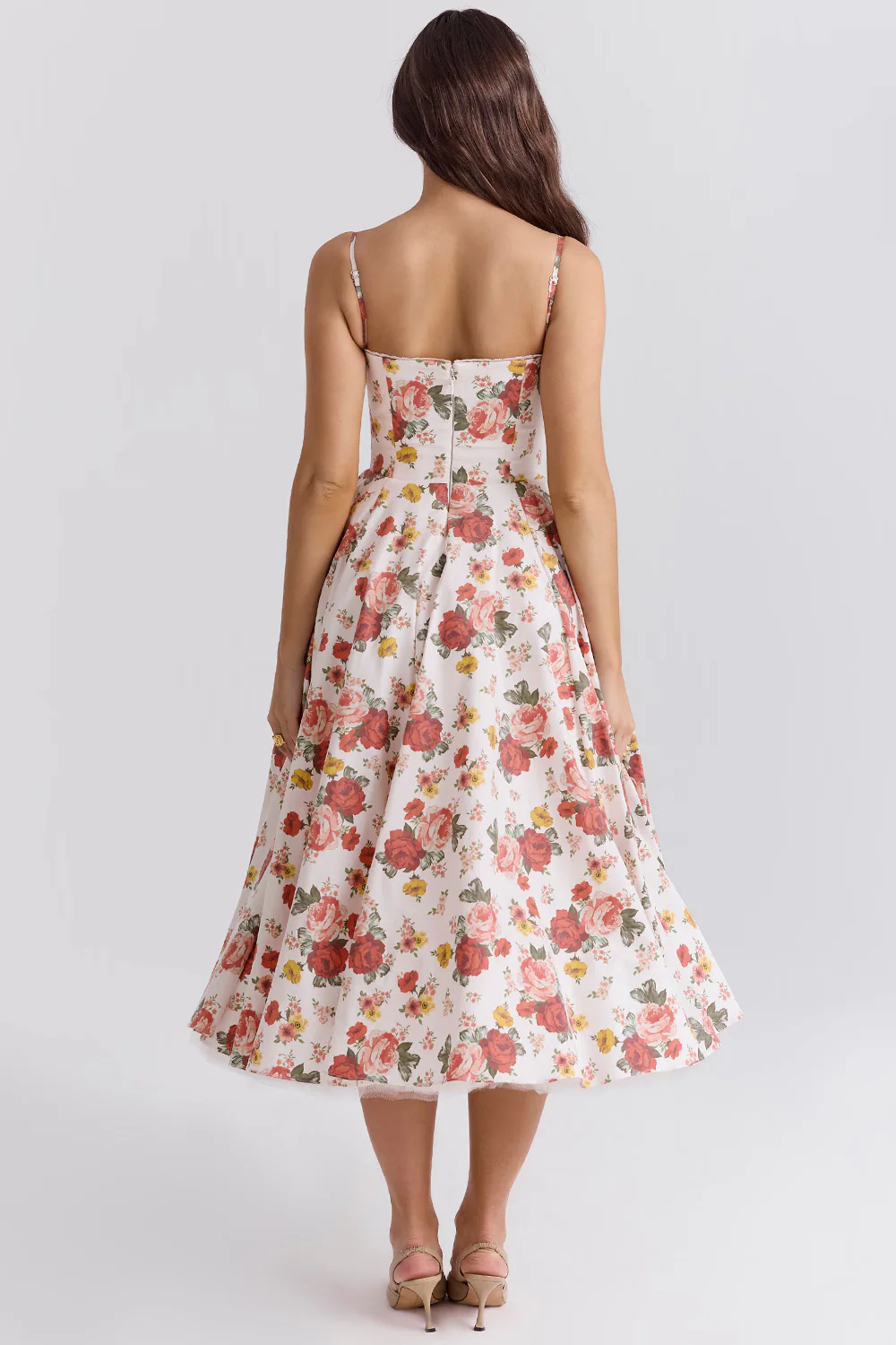 Heidi-Mode | Luxuriös Ausgestellte Kleid mit Spaghettiträgern für Frauen Hochzeit, Braut und Fest Kasana - Image 10