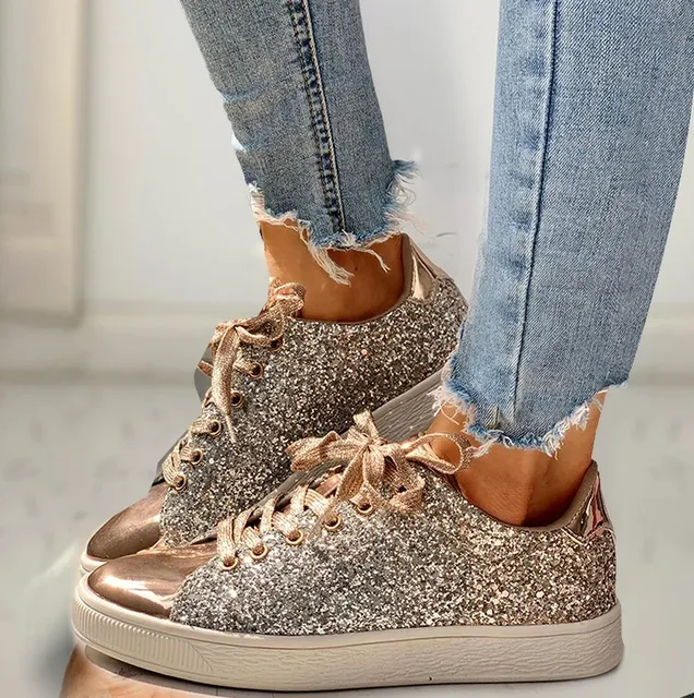 Heidi-Mode | Luxuriöser Lässiger Glitzer Damenschuh Stil - Image 3