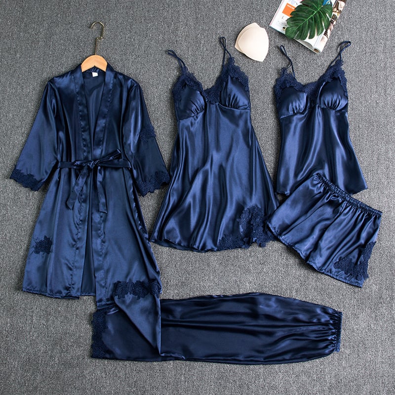 Heidi-Mode | Luxuriöses Satin Nachtkleid Set - Image 2