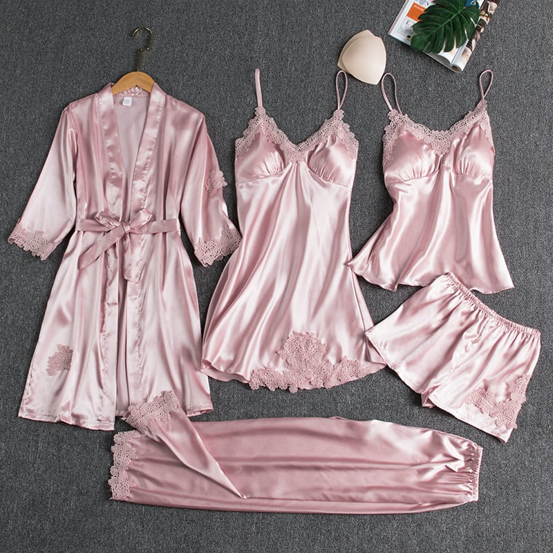 Heidi-Mode | Luxuriöses Satin Nachtkleid Set - Image 6