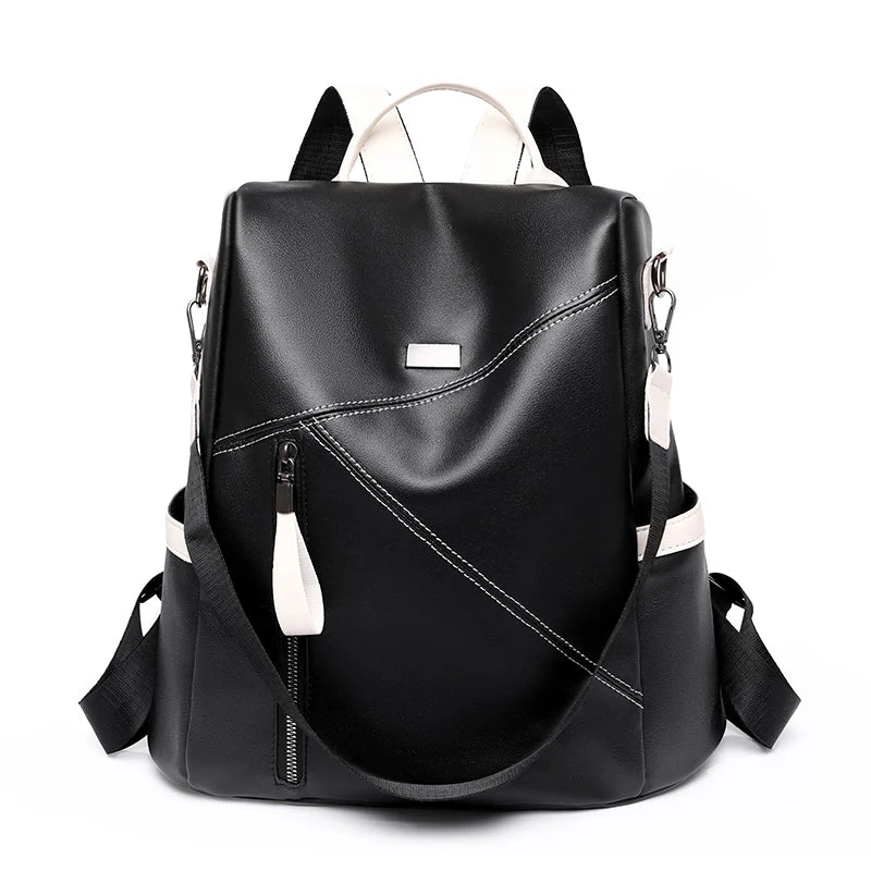 Heidi-Mode | Luxus Damen Reise Schwarz Rot Weiß Rucksack - Image 5