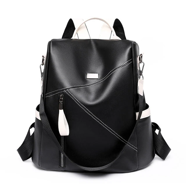 Heidi-Mode | Luxus Damen Reise Schwarz Rot Weiß Rucksack - Image 8